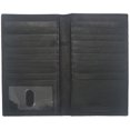 thumbnail image 2 of Genuine Leather Checkbook Cover, Gift For Him, Gift For Her, Bifold Long Wallet with RFID Blocking Black, 2 of 8