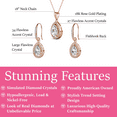 thumbnail image 3 of Cate & Chloe Isabel 18k Rose Gold Plated Drop Jewelry Set with Simulated Diamonds Gift for Women, 3 of 9