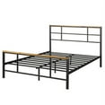 thumbnail image 4 of Clearance Metal bed with wood decoration（Full size）, 4 of 9