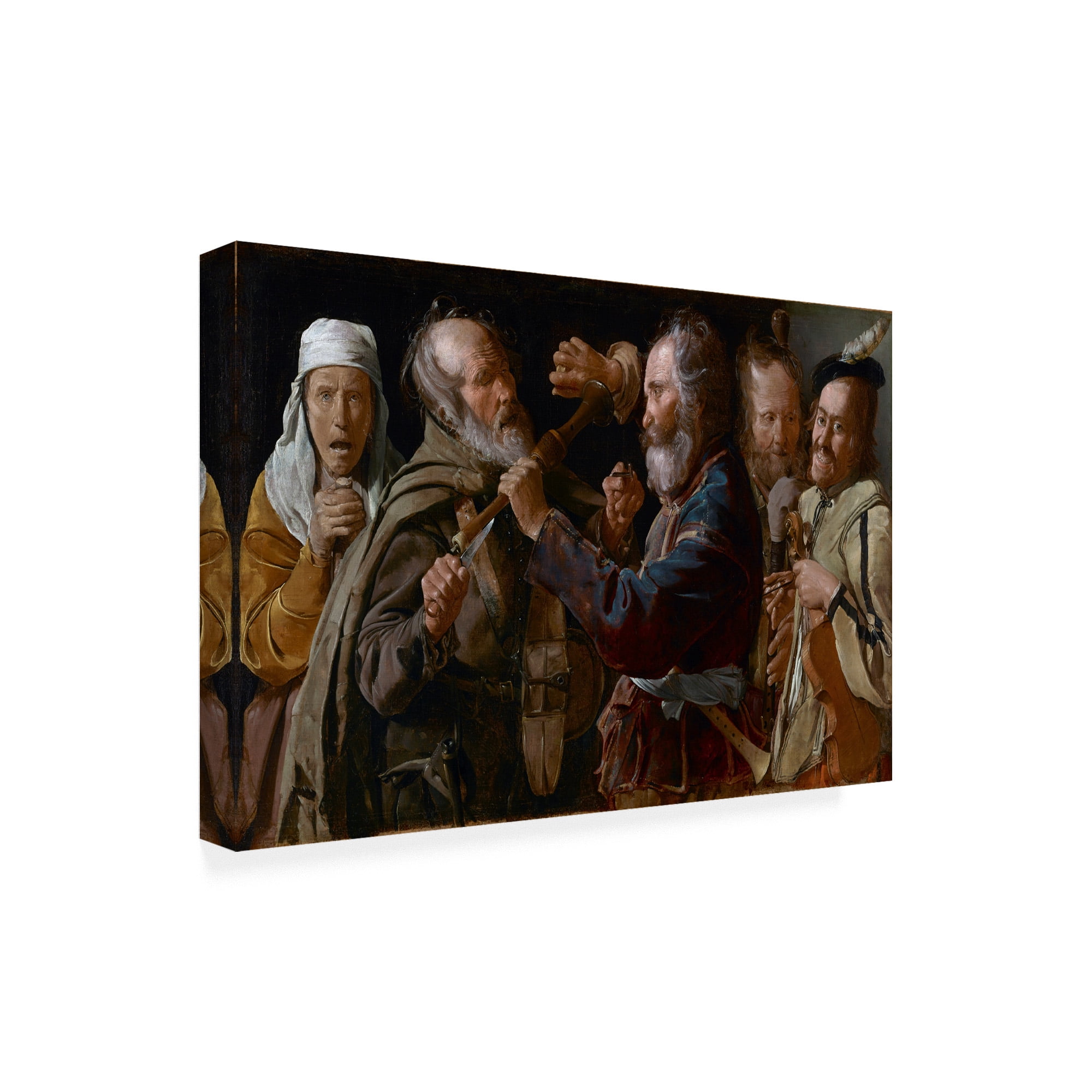 Trademark Fine Art 'Musicians brawl' Canvas Art by La Tour