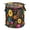 Vibrant Flowers Leaves, variant on Pop-Up Collapsible Laundry Hamper With Zippered Lid Dual Handles 50L Vibrant Flowers Leaves