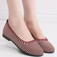 thumbnail image 5 of EHQJNJ Ladies Casual Shoes with Arch Support Flat Shoes for Women Round Toe Ballet Leisure Shoes with Arch Support Washable Comfortable Knit Shoes Wide Width Casual Shoes for Women, 5 of 8