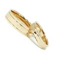 thumbnail image 2 of Pompeii3 Double Inlay Wedding Band Set 14K Yellow Gold for Men's and Women's, 2 of 4