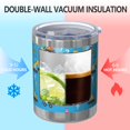 thumbnail image 2 of 12oz Tumblers Cartoon Construction Vehicles Question Marks Vacuum Insulated Stainless Steel Travel Tumbler Cups with Lid and Straw for Beer,Coffee,Beverages with Cleaning Brush for Cold Hot Drinks, 2 of 5
