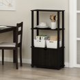 thumbnail image 4 of Furinno Brahms 4-Tier Multipurpose Bookcase/Bookshelf/Display Shelf/Display Rack with Door, Espresso/Black, 4 of 4