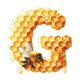 thumbnail image 1 of Price cut Acrylic 26 Letters Bee Pendant Home Acrylic Letter Honeycomb Bee Decorative Pendant, 1 of 2