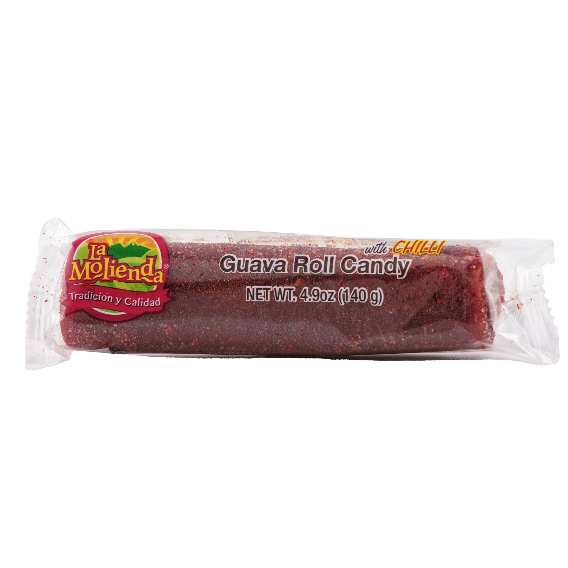 (3 pack) La Molienda Guava Roll with Chili Candy, Mexican Traditional Fruit Candy, 4.9 oz
