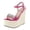 Hot Pink, variant on Wedge Sandals for Women Espadrilles Comfortable Open Square Toe Rhinestone Band Ankle Strap High Heels Dressy Summer Shoes Green Size 9