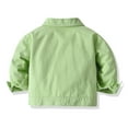 thumbnail image 6 of XQYLOS Toddler Denim Jacket with Hood, Ripped Button-Down Cowboy Coat for Girls & Boys, Distressed Western Style Fall Outwear, 6 of 7