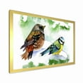 thumbnail image 2 of Designart 'Forest Birds Sitting On Snowy Fir Tree Branch' Traditional Framed Art Print, 2 of 4
