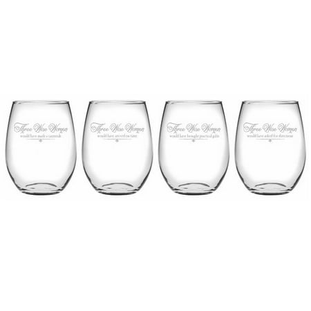Holiday Glassware - The Holiday Aisle Three Wise Women 4-Piece Assorted Glassware Set (Set of 4)
