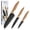 Black, variant on Hecef 3PCS Kitchen Knife Set, Stainless Steel Blades with Non-Stick Coating, Professional Sharp Chef Knives