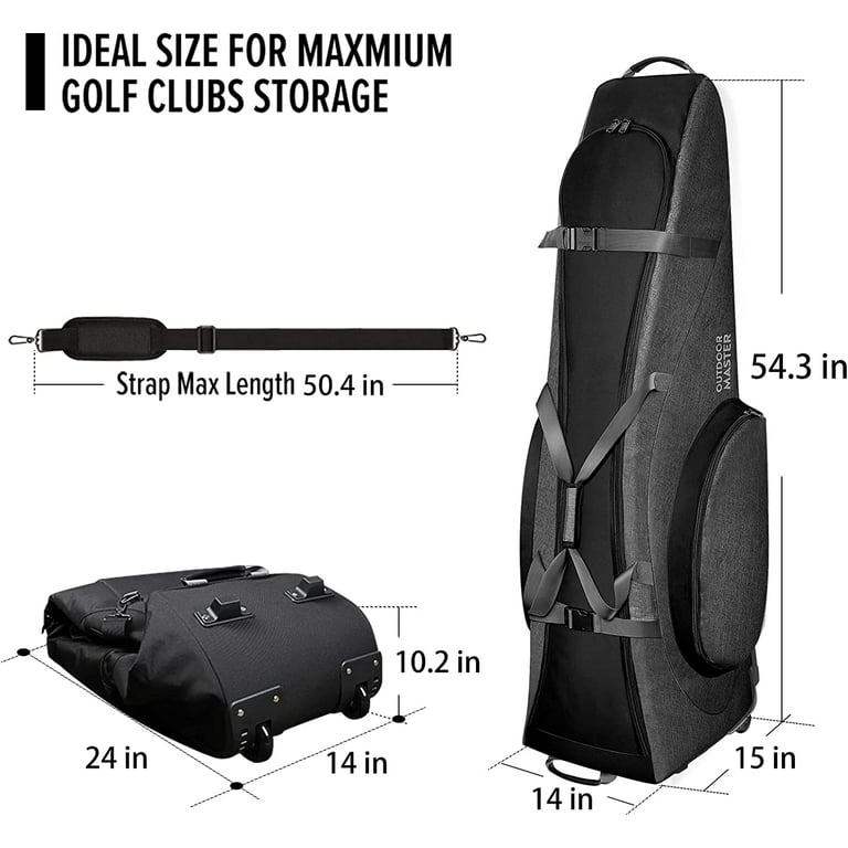 OutdoorMaster Padded Golf Club Carry Bag with Sided Cover