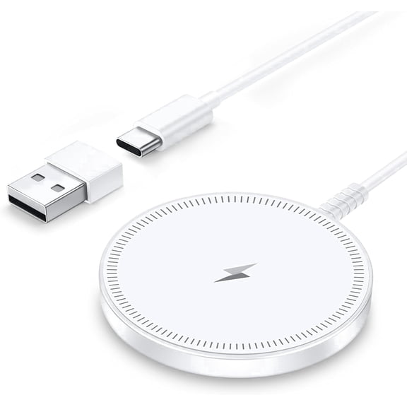 ETEPEHI Magnetic Wireless Charger - Fast Charging Pad Compatible for iPhone 17 16 15 14 13 & AirPods Pro 4-2, White