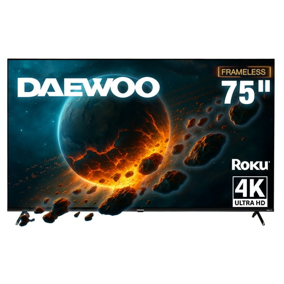 Pantalla 4K LED UHD 75 Pulgadas ROKU Frameless DAEWOO