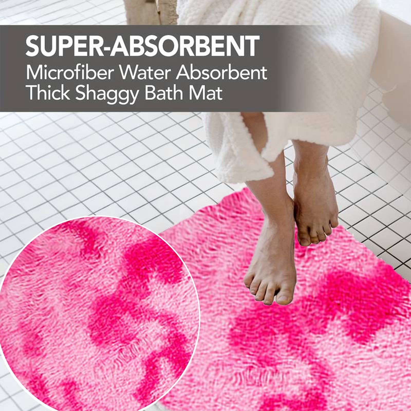 BVXEEP Bath Mat, Bathroom Rug, New Mixed Color Bath Mats 6 Set Whole Room Bath Rugs 6 Pcs Toilet Mats Universal Soft Comfort Water Absorption Non Slip Thick Machine Washable Easy to Dry Dark