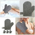 thumbnail image 3 of OULII 4 Pcs Gants de Bain Exfoliants Gris Feutre pour Yoga Chaud, 3 of 8