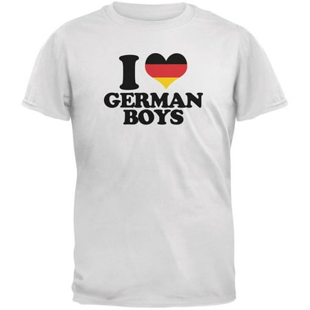 Oktoberfest I Heart German Boys White Adult T-Shirt