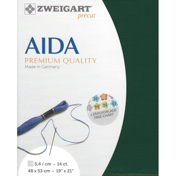 Precut Stern-Aida 14 count Gold Forest Green 3706/647