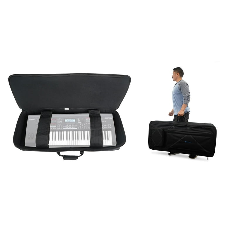 Rockville 61 Key Padded Rigid Durable Keyboard Gig Bag Case For