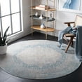 thumbnail image 2 of SAFAVIEH Dream Layne Distressed Area Rug, Grey/Aqua, 6'7" x 6'7" Round, 2 of 8
