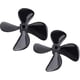 thumbnail image 3 of Hélice de 4 palas para barco, hélice de inmersión total de 4 palas de plástico de alta resistencia para piezas de accesorios de barco modelo Rc(1 pieza, negro), 3 of 5