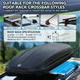 thumbnail image 3 of Rooftop Cargo Box Carrier,Dual-Side Opening Roof Mount Travel Luggage Storage Capacity,165Lbs Weight Capacity with Secure Straps&Keys, 12 Cubic Feet,Black (14 Cubic Feet), 3 of 9