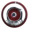 thumbnail image 2 of Edelbrock Air Filter 43611 Red; Round Tapered; 3.70 Inch Height; 3.00/3.50/4.00 Inch Inlet Adapter Rings; With Chrome Top And Base, 2 of 3