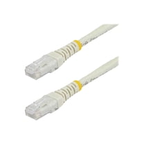 StarTech 7ft CAT6 Ethernet Cable - White CAT 6 Gigabit Ethernet Wire -250Mhz 100W PoE RJ45 UTP Molded Network Patch Cord with Strain Relief (C6PATCH7WH)