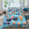 thumbnail image 1 of 3D Ice Cream Printed Comforter Cover Set Children Adult Unique Design Bedding Set Bedroom Decor,Twin (68"x86"), 1 of 5