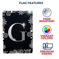 thumbnail image 4 of America Forever Winter Monogram Letter G House Flag Vertical Double Sided 28 x 40 inches Christmas Holiday Seasonal Flags for Outdoor, Yard, Porch Decoration, Silver Snowflakes Decoration, 4 of 4