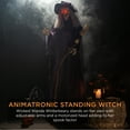 thumbnail image 2 of Best Choice Products 5ft Standing Witch, Wicked Wanda Poseable Halloween Animatronic w/ Pre-Recorded Phrases, LED Eyes, 2 of 7