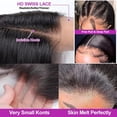 thumbnail image 5 of 250% 13x6 Lace Frontal Wigs Silky Straight Human Hair Pre Cut Glueless HD Lace Front Bob, 5 of 7