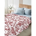 thumbnail image 5 of Red Boho Flower Flat Sheets Only Queen Size, Soft Breathable Bed Top Sheets for Mattress, Vintage Paisley Farmhouse Pattern Luxury Bedding Flat Sheets for Home Hotel Bedroom Bed Protection, 5 of 9