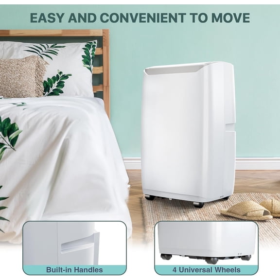 Geetinfly Portable Air Conditioner,14,000 BTU Fast Cooling for 750 Sq.Ft,AC Unit with Built-In Cool Dry Fan Modes 24H Timer Function,with Remote Control,for Room Office