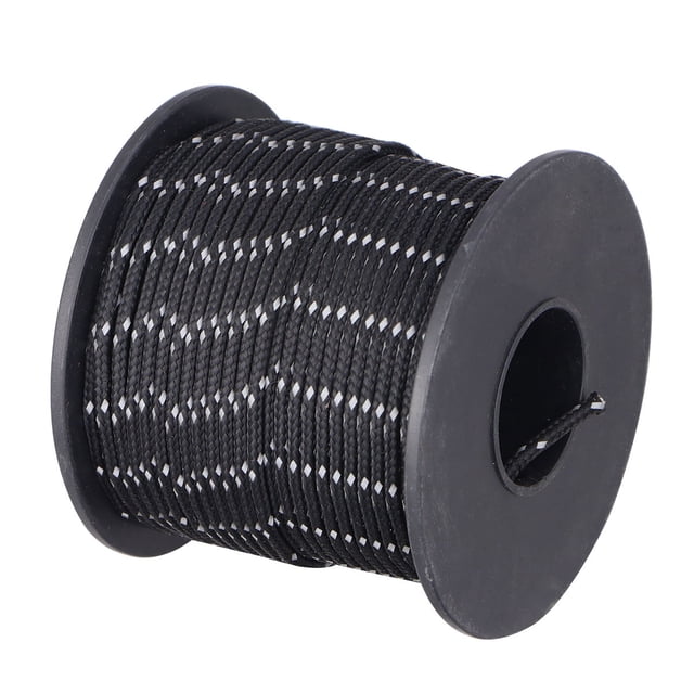CRAFTHROU Camping Cord Reflective Fabric Strong Pulling Force Black 1Pack