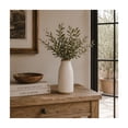 thumbnail image 2 of DecMode 16" Geometric White Porcelain Ceramic Vase with Brown Base, 2 of 7