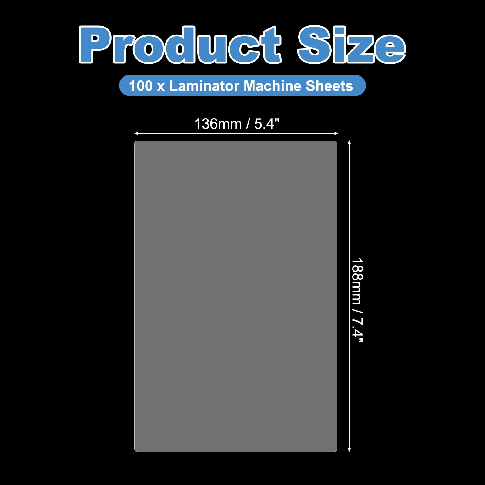5.5"x7.5" Index Card Thermal Laminating Pouches, 100Pcs 8 Mil Laminating Sheets File Card Lamination Pouch Tags for Work Permits Pass Cards