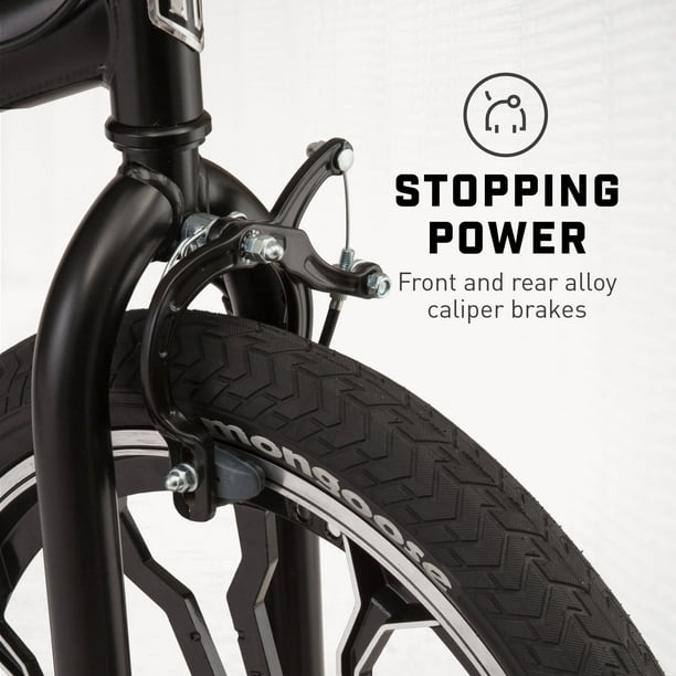 Mongoose Rebel Kids BMX Bike, 20 Wheels, Ages 7-13, Black