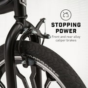دراجة Mongoose Rebel Kids BMX ، 20 بوصة. عجلات ، أطفال وتوينز تتراوح أعمارهم بين 7-13 ، دراجة سوداء