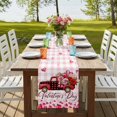 thumbnail image 4 of Table Runners 90 Inches Long Dress Scarves, Valentine's Day Farmhouse Coffee/Dining/Kitchen Table Runner for Living Room, Roses Car Love Hearts Romantic Pink Plaid 13x90 Inch, 4 of 9