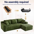 thumbnail image 2 of Dekaisok 105" Boneless Modular Sectional Sofa, Oversized L-Shaped Cloud Couch, No Assembly Required, Deep Seat Corduroy Living Room Sofa, Green (Right Facing Chaise), 2 of 9