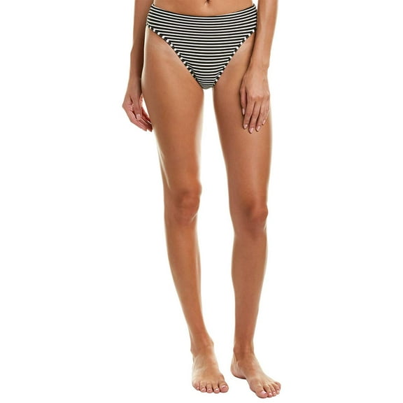 LSpace Women's Ridin' High Pierre High Waist Bikini Bottom Black/Cream Size L