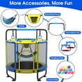 thumbnail image 2 of Cochan Trampoline for Kids 5.5FT 600LBS Toddler Trampoline with Enclosure Net and Handlebar, Mini Small Kids Trampoline for Age 1-6, Birthday Gift for Kids, 2 of 7