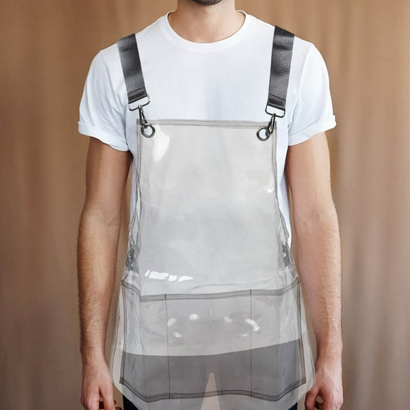 Masteelf MLINS Oil Proof Kitchen Aprons 1 Set Money for Cash Plain Dishwasher Waterproof Restaurant Work Child Black