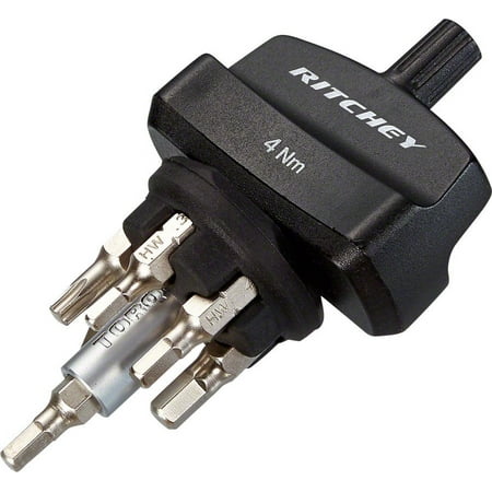 Ritchey Torque Key Multi-Tool w/ 6-Bits 3-4-5mm T-20 T-25 and Phillips 4Nm