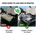 thumbnail image 4 of Golf Cart Seat Covers for 2 Seater,Vintage Plaid Microfiber Cart Seat Towel Blanket,Farmhouse Bear Deer Trees Forest Checked Absorbent Breathable NonSlip Bench Seats Protector for Golf Course 51"x31", 4 of 9