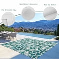 thumbnail image 3 of Teal Green Outdoor Rug for Patio/Deck/Porch, Non-Slip Large Area Rug 6 x 9 Ft, Vintage Abstract Geometric Texture Indoor Outdoor Rugs Washable Area Rugs, Reversible Camping Rug Carpet Runner, 3 of 8