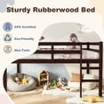 thumbnail image 5 of SESSLIFE Twin Size Loft Bed with Stairs, Espresso Tall Solid Wood Loft Bed with Ladder and Guardrails for Boys Girls, No Box Spring Needed，Under Bed Storage, 5 of 7