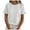White, variant on TSADFHJI Turtle Neck Tops for Women Thermal Ladies Round Neck Ruffled Short Sleeve T Shirt Top M Khaki
